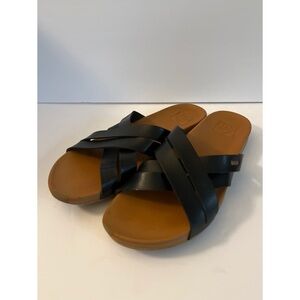 Reef Cushion Spring Bloom Vegan Black Sandals Women’s Size 10